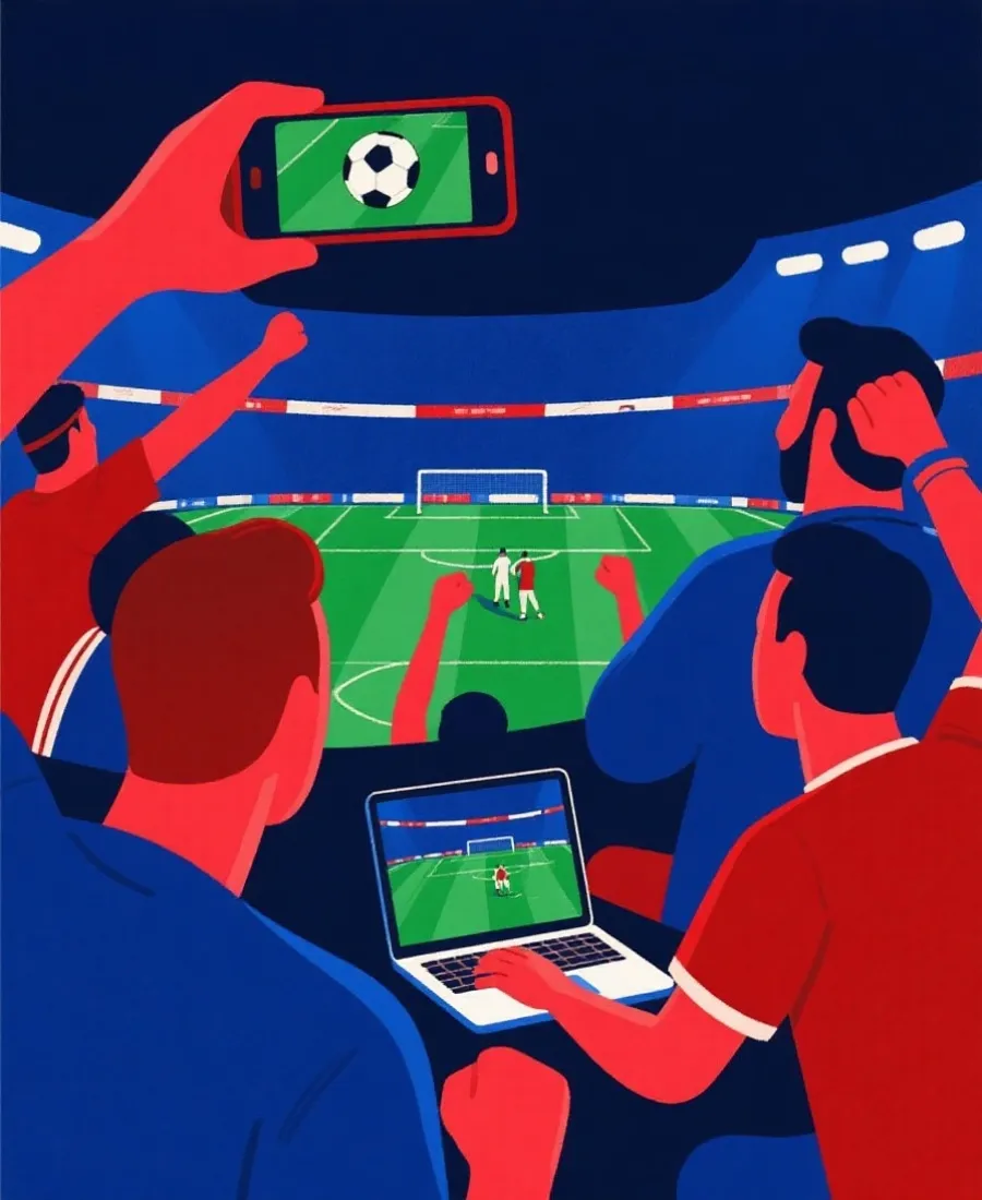 足球直播觀賽情境