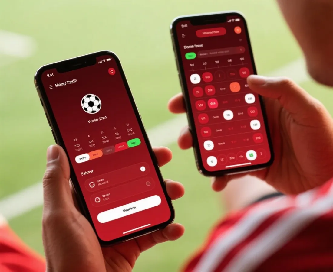 手機與賽程使用情境示意