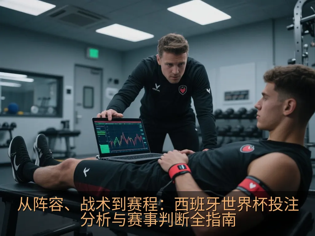 专业体育分析风格的西班牙队比赛场景与数据可视化信息图
